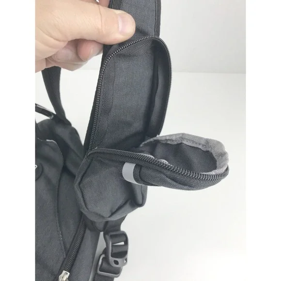 WATERFLY Black Nylon Sling Bag Backpack Crossbody Chest Pack Outdoor‎ Travel - Picture 5 of 16